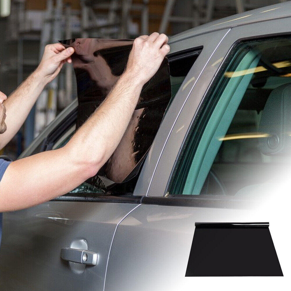 CAR WINDOW TINT FILM KIT TINTING SUPER DARK BLACK LIMO 75CM X 6M UK