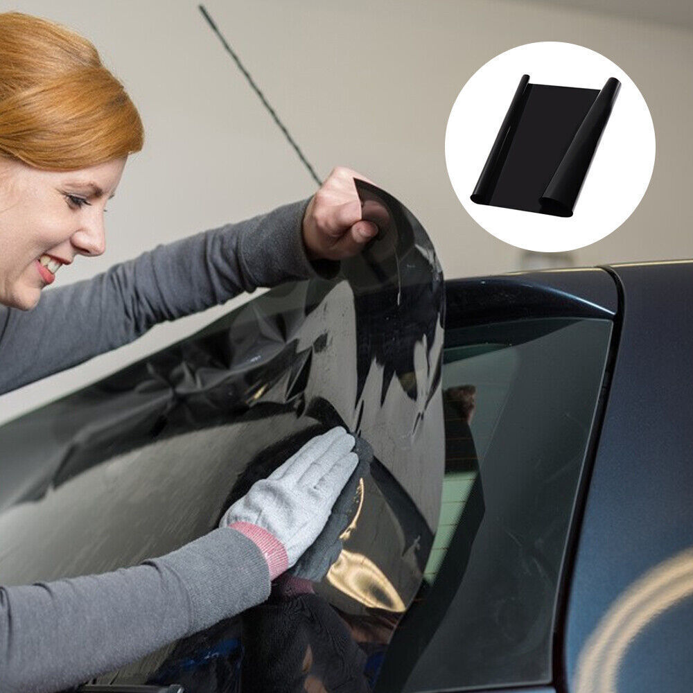 CAR WINDOW TINT FILM KIT TINTING SUPER DARK BLACK LIMO 75CM X 6M UK