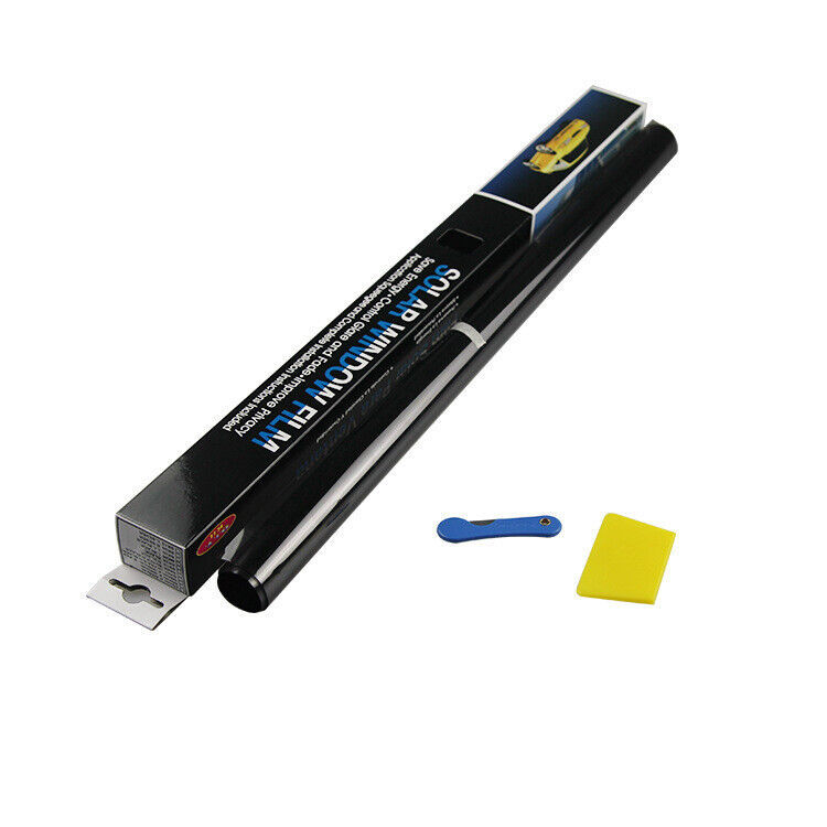 CAR WINDOW TINT FILM KIT TINTING SUPER DARK BLACK LIMO 75CM X 6M UK